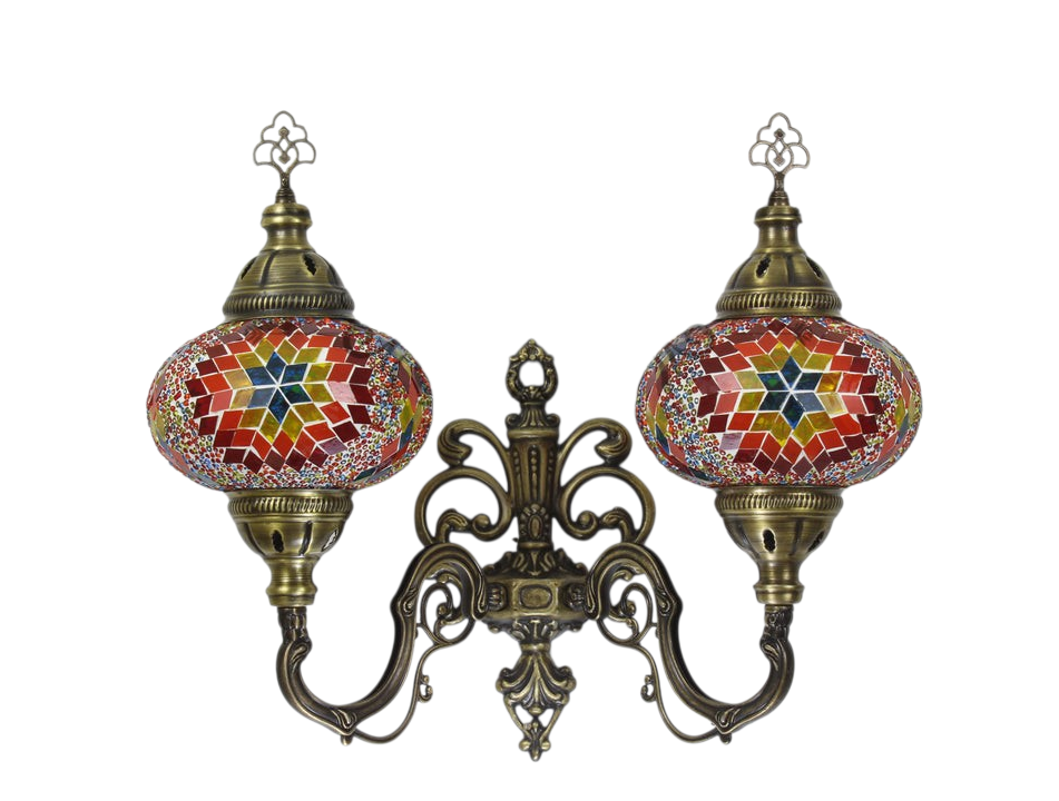 Large Turkish Wall Mosaic Lamp