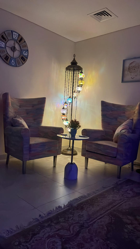 11-in-1 Turkish Mosaic Floor Lamp