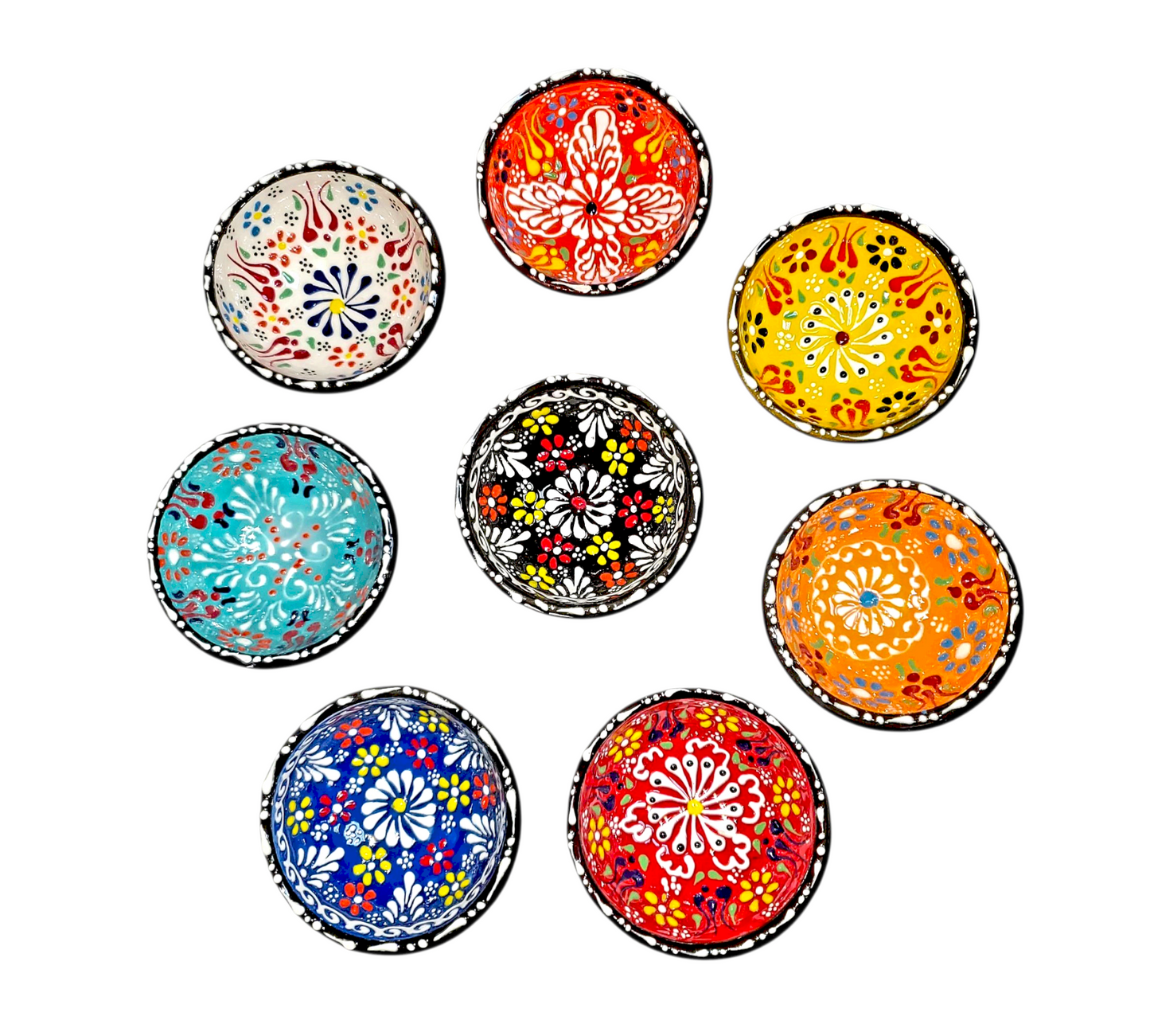 8cm Turkish Ceramic Bowl – Set of 8