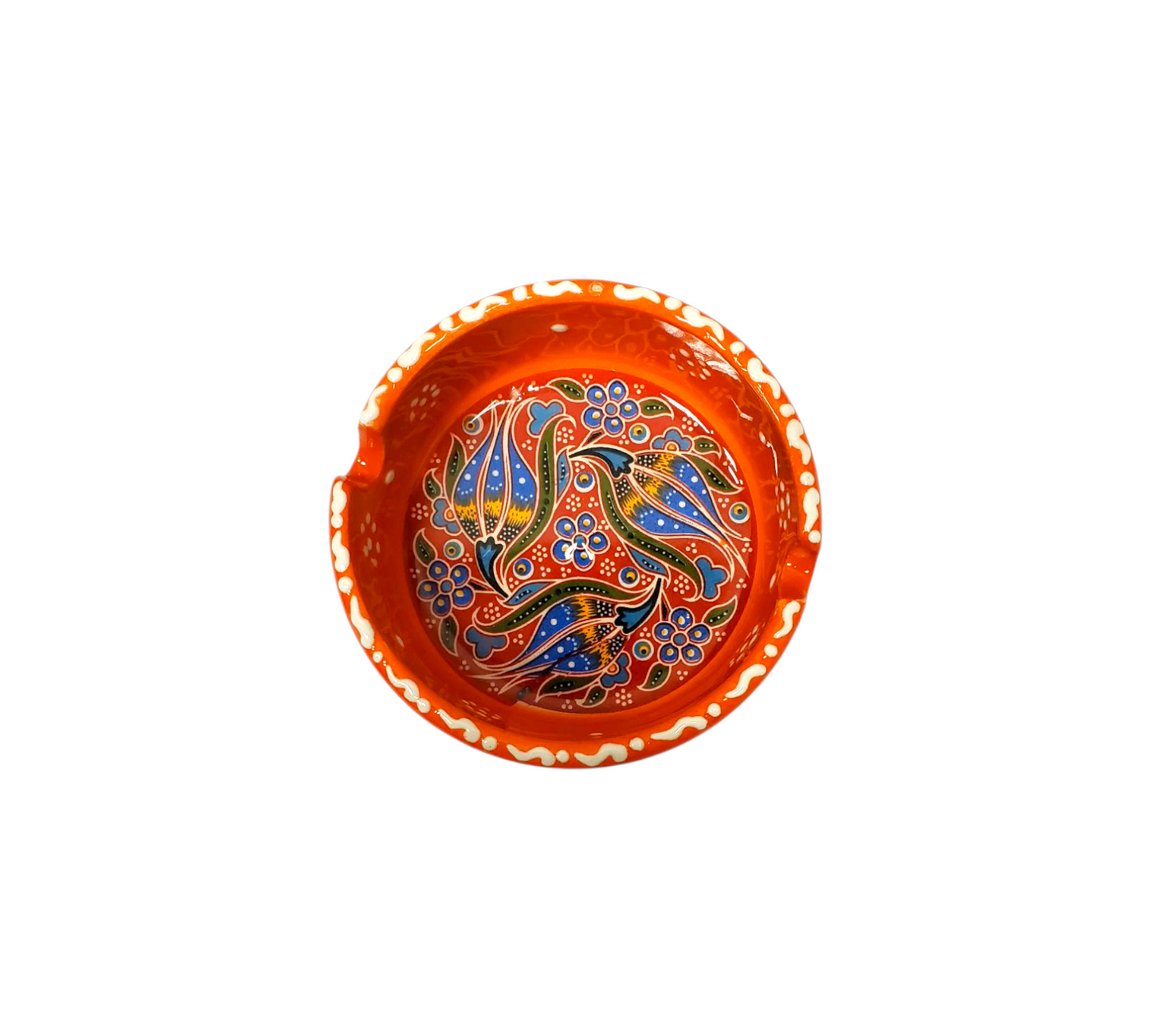 8cm Turkish Ceramic Round Ashtray – Serigraphy