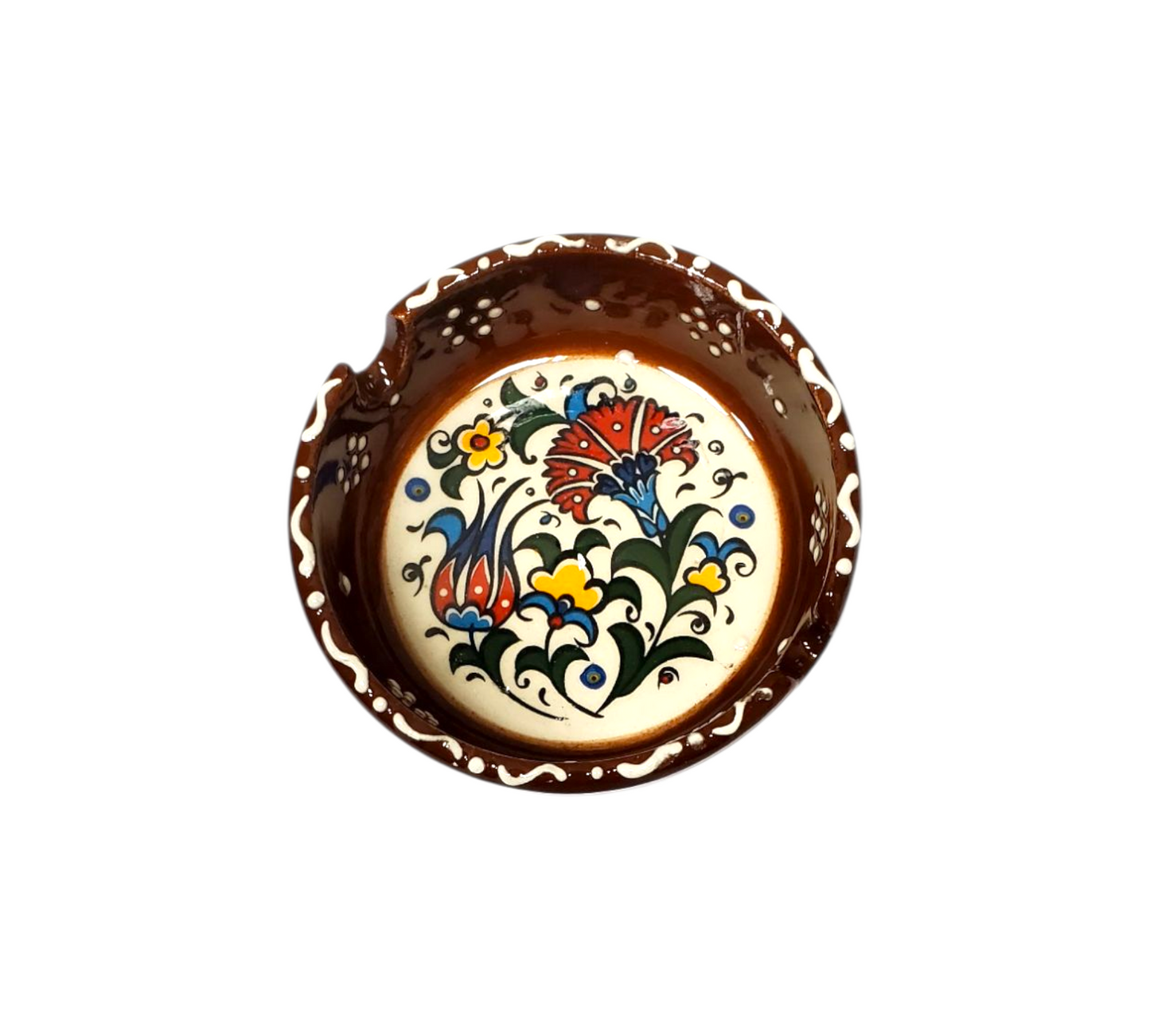 8cm Turkish Ceramic Round Ashtray – Serigraphy