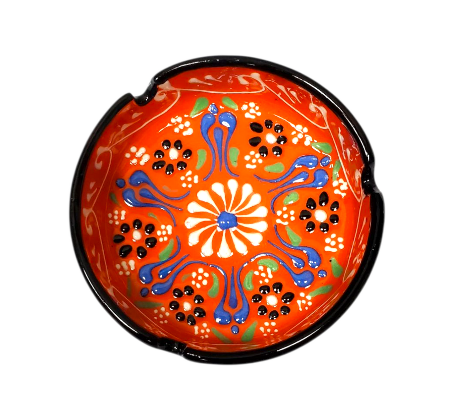 11cm Turkish Ceramic Round Ashtray – Dantel