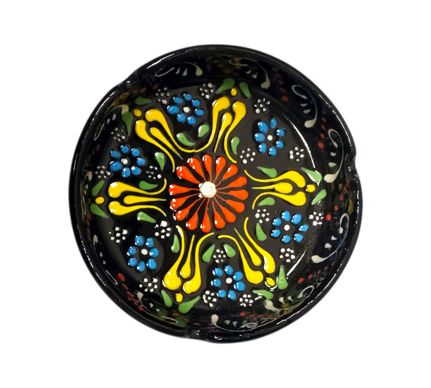 11cm Turkish Ceramic Round Ashtray – Dantel