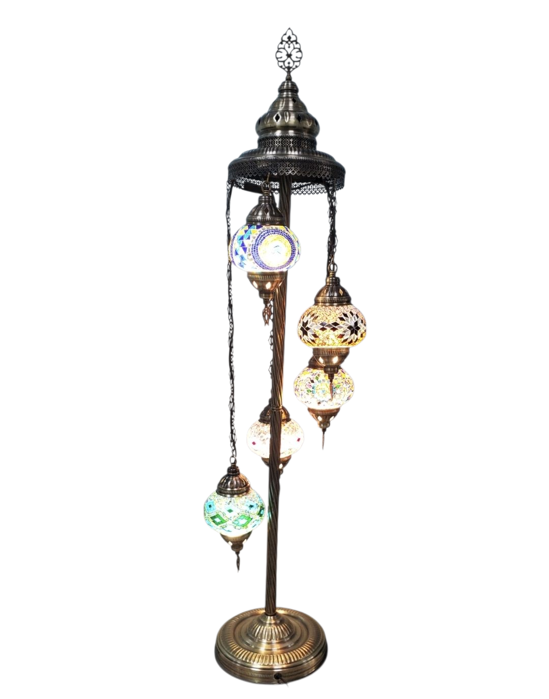 5-in-1 Turkish Mosaic Floor Lamp