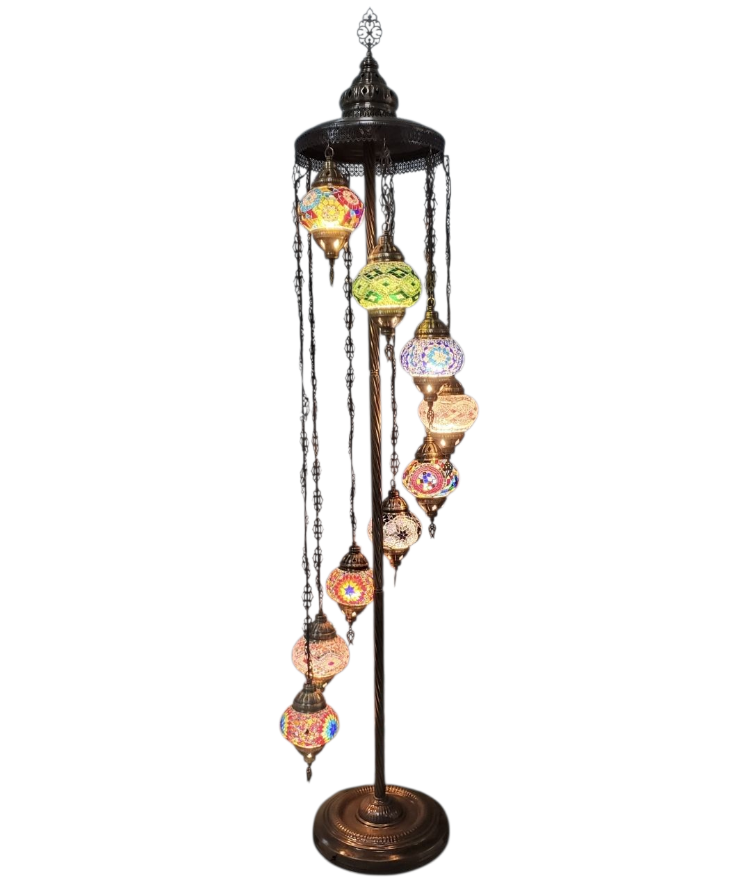 9-in-1 Turkish Mosaic Floor Lamp