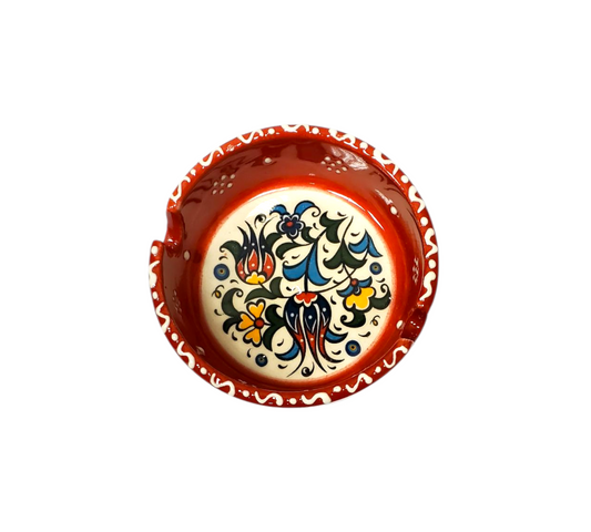 8cm Turkish Ceramic Round Ashtray – Serigraphy