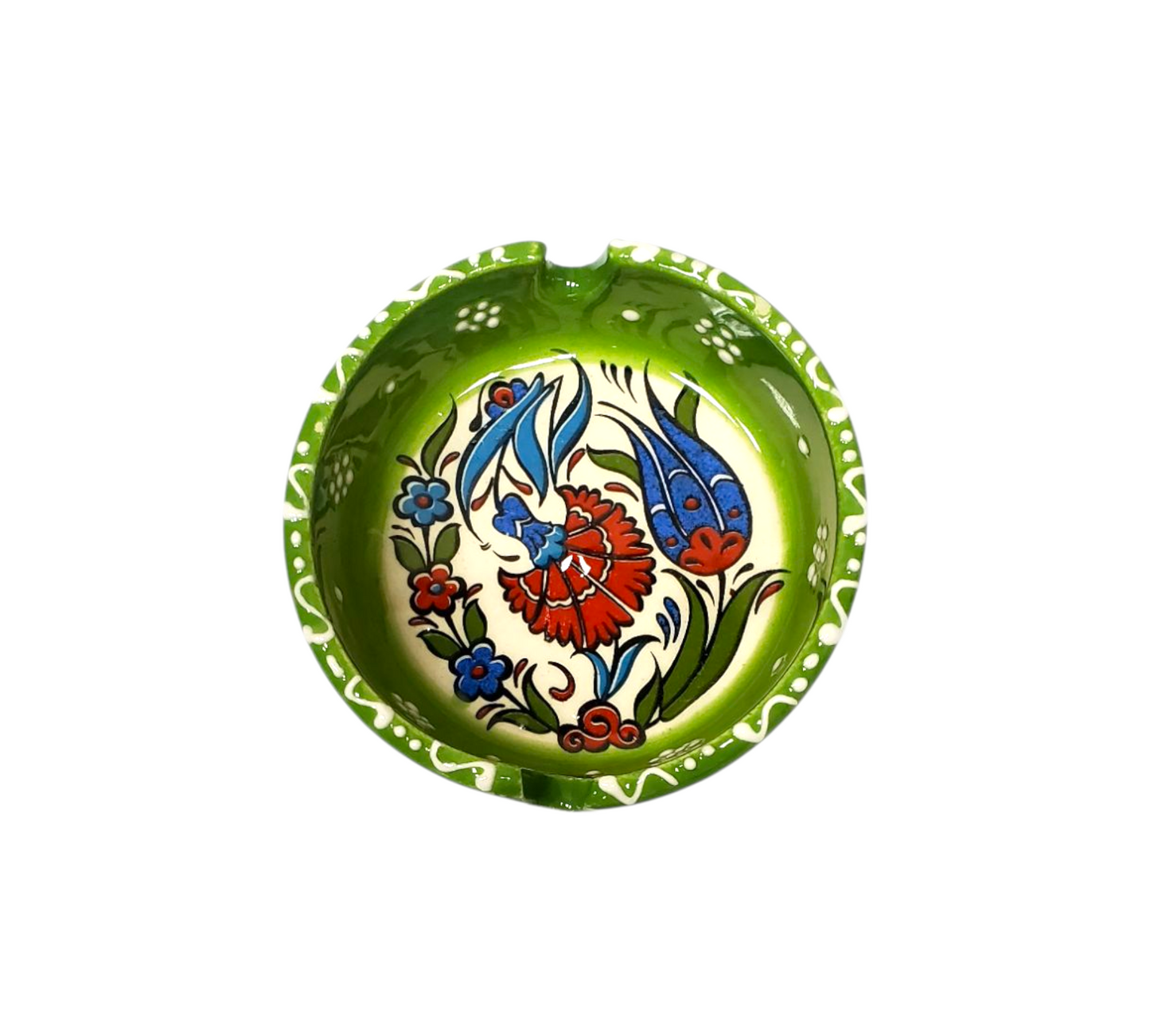 8cm Turkish Ceramic Round Ashtray – Serigraphy