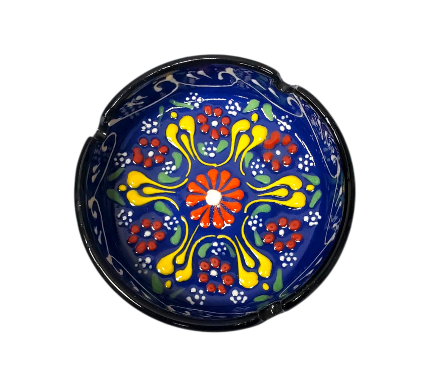 11cm Turkish Ceramic Round Ashtray – Dantel