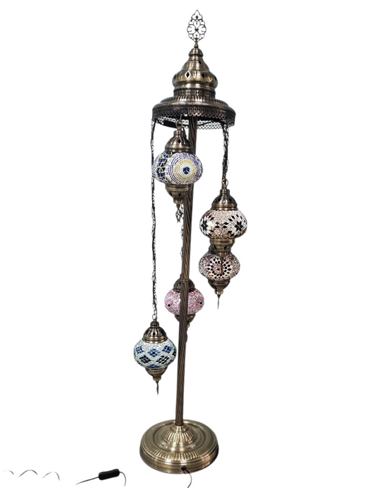 5-in-1 Turkish Mosaic Floor Lamp