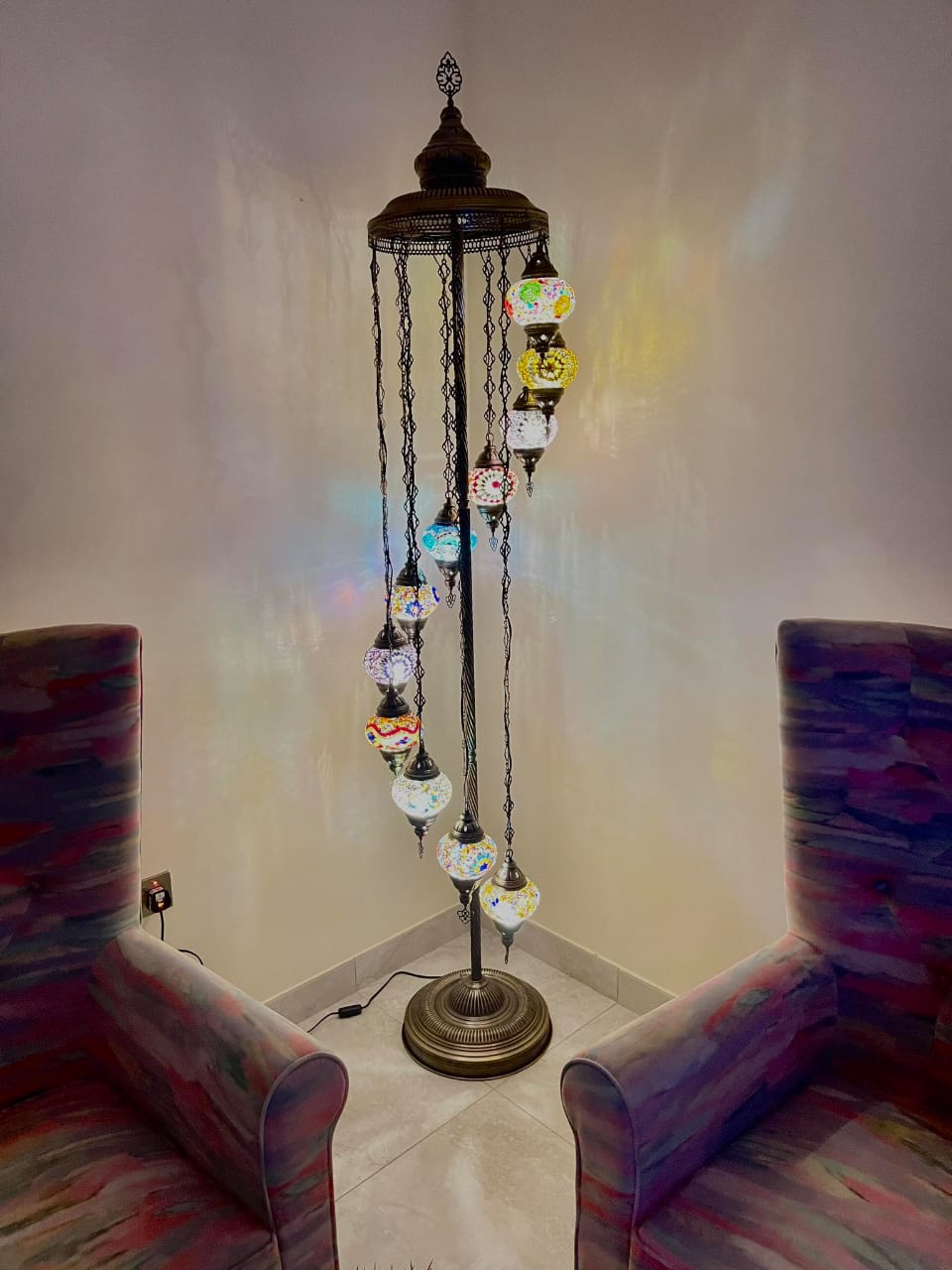 11-in-1 Turkish Mosaic Floor Lamp