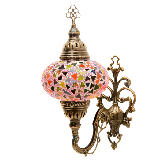 Large Turkish Wall Mosaic Lamp